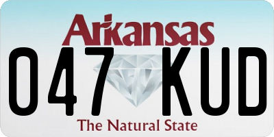 AR license plate 047KUD