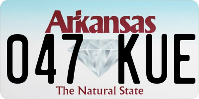 AR license plate 047KUE