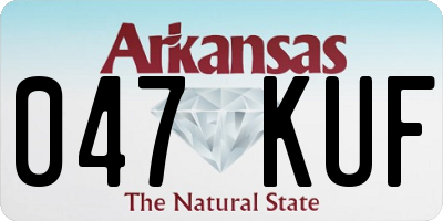 AR license plate 047KUF