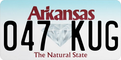 AR license plate 047KUG