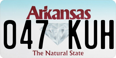 AR license plate 047KUH