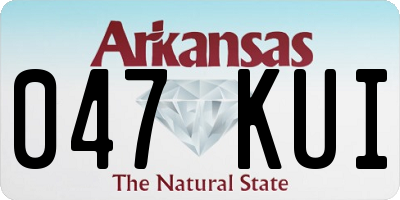 AR license plate 047KUI