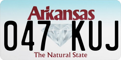 AR license plate 047KUJ