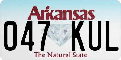 AR license plate 047KUL