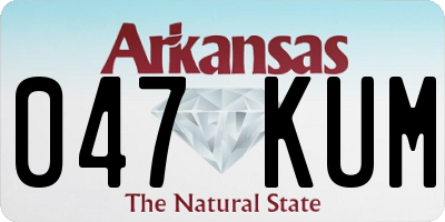 AR license plate 047KUM
