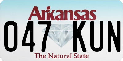 AR license plate 047KUN