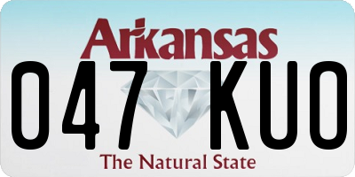AR license plate 047KUO