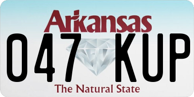 AR license plate 047KUP