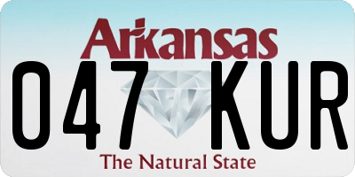 AR license plate 047KUR