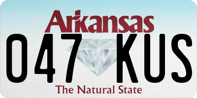 AR license plate 047KUS