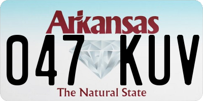 AR license plate 047KUV