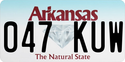 AR license plate 047KUW