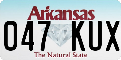 AR license plate 047KUX