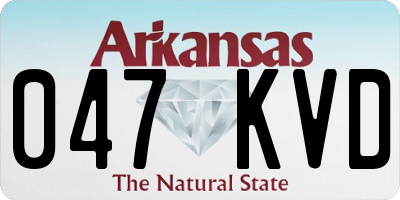 AR license plate 047KVD