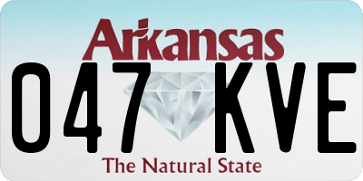 AR license plate 047KVE