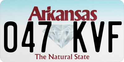 AR license plate 047KVF