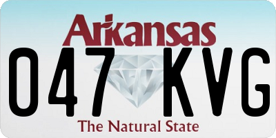 AR license plate 047KVG