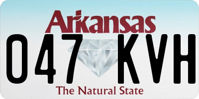 AR license plate 047KVH