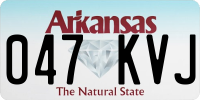 AR license plate 047KVJ