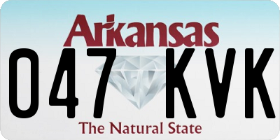 AR license plate 047KVK