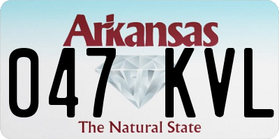 AR license plate 047KVL