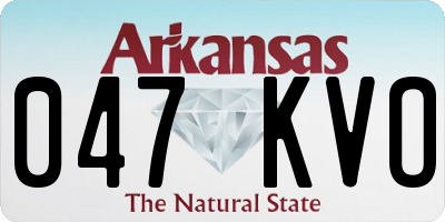 AR license plate 047KVO