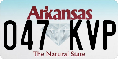 AR license plate 047KVP