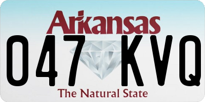 AR license plate 047KVQ