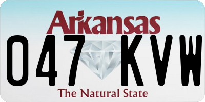 AR license plate 047KVW