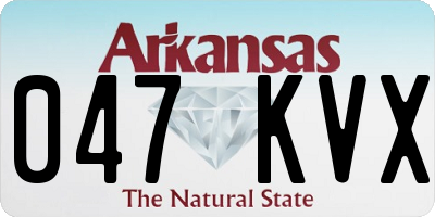 AR license plate 047KVX