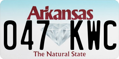 AR license plate 047KWC