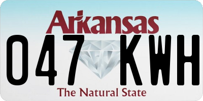 AR license plate 047KWH