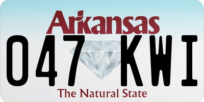 AR license plate 047KWI