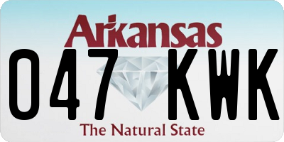 AR license plate 047KWK