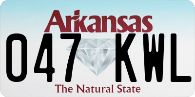 AR license plate 047KWL
