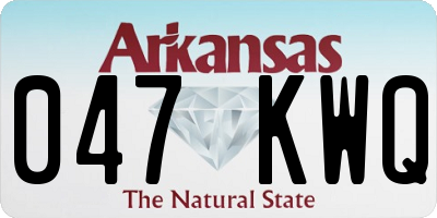 AR license plate 047KWQ