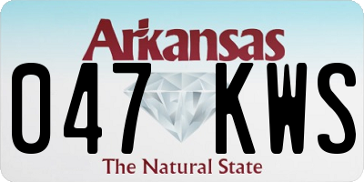 AR license plate 047KWS