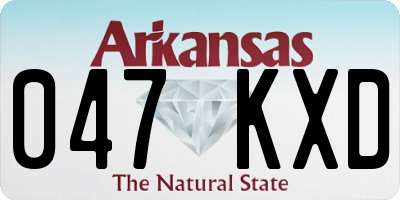 AR license plate 047KXD