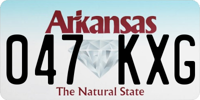 AR license plate 047KXG