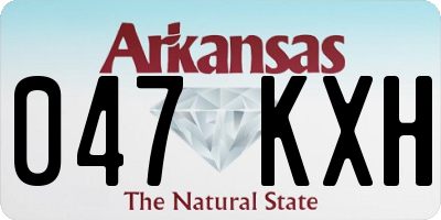 AR license plate 047KXH