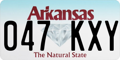 AR license plate 047KXY