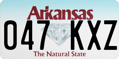 AR license plate 047KXZ