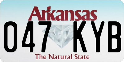 AR license plate 047KYB