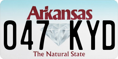 AR license plate 047KYD