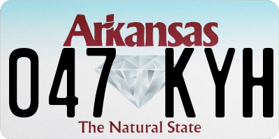 AR license plate 047KYH