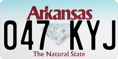 AR license plate 047KYJ