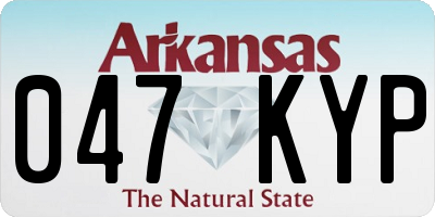 AR license plate 047KYP