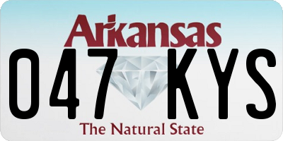 AR license plate 047KYS