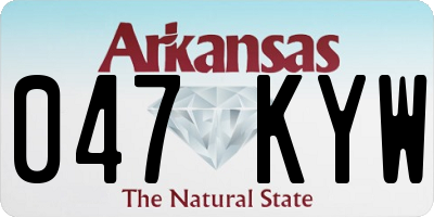 AR license plate 047KYW