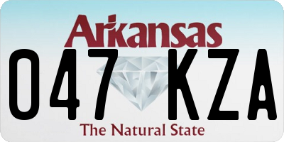 AR license plate 047KZA